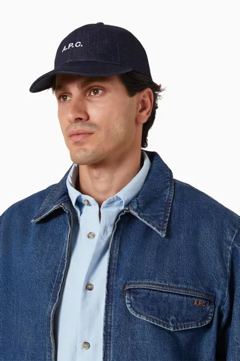 Charlie Baseball Cap in Denim