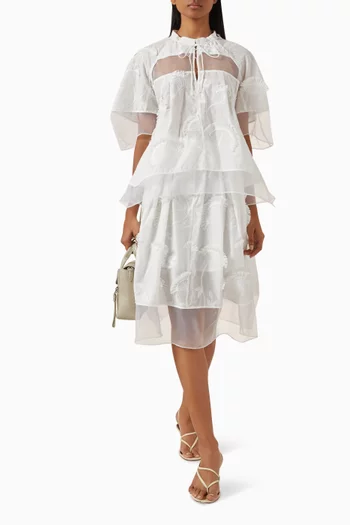 Embroidery Voile & Organza Combo Top