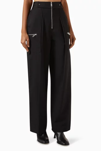 Double Zip Wide-leg Pants