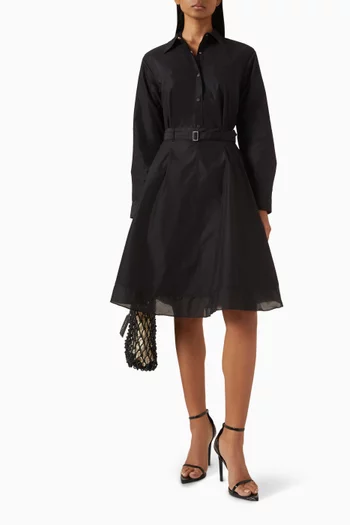 Flounce Hem Shirt in Cotton-poplin