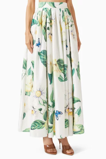 تنورة رينيت طويلة بنقشة زهور