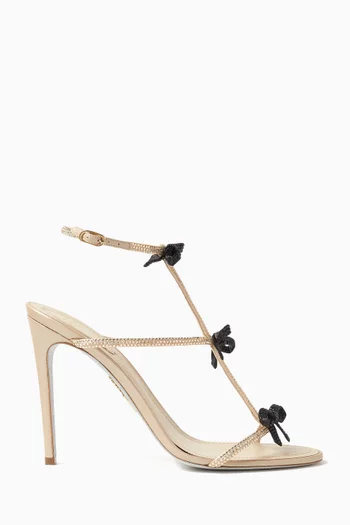Caterina 105 Bow Sandals in Satin