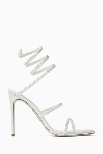 Cleo 105 Crystal-embellished Sandals in Leather