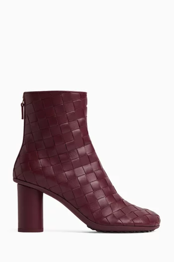 Atomic 75 Ankle Boots in Intrecciato Leather