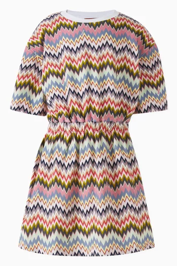 Zig Zag Print Mini Dress