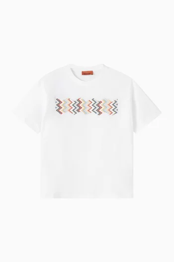 Graphic Print T-shirt in Cotton