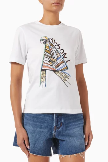 Logo-print T-shirt in Cotton
