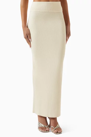 تنورة منسوجة بقصةمستقيمة قطن