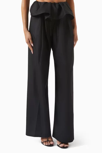 بنطال بقصة واسعة قطن