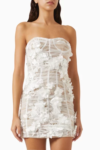 Anastasia Floral Strapless Mini Dress