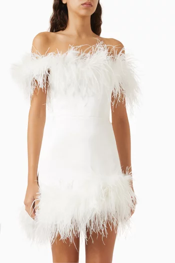 Lola Feather Mini Dress
