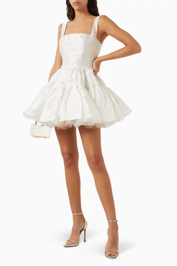 Tiara Mini Dress in Jacquard