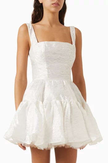 Tiara Mini Dress in Jacquard