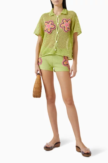 شورت إلكي قطن وكروشيه