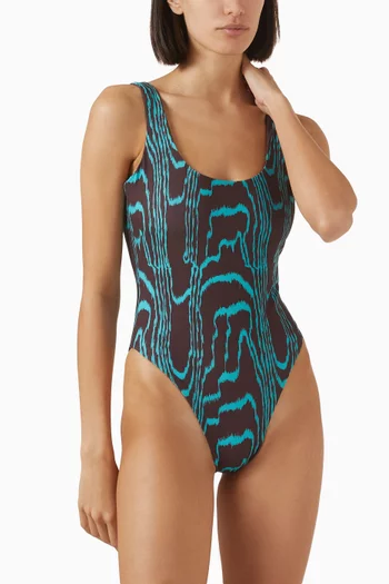Grammistes Printed One-piece Swimsuit