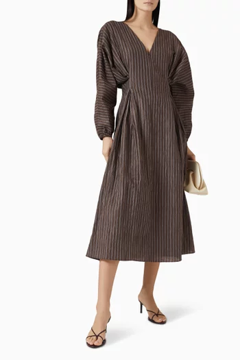 Amaya Midi Dress in Cotton-blend