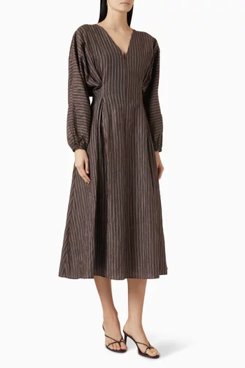 Amaya Midi Dress in Cotton-blend