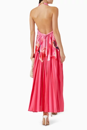 فستان فيكسبي طويل بطيات