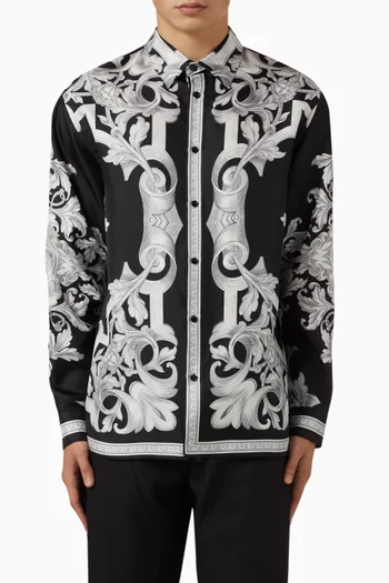Architectural Barocco Shirt in Silk Twill