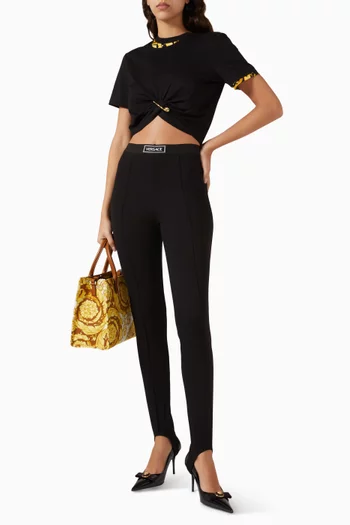 Decorative Safety-pin T-shirt in Cotton-jersey