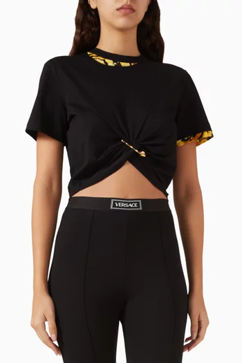 Decorative Safety-pin T-shirt in Cotton-jersey