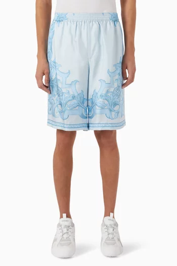 Architectural Baroque Shorts in Silk