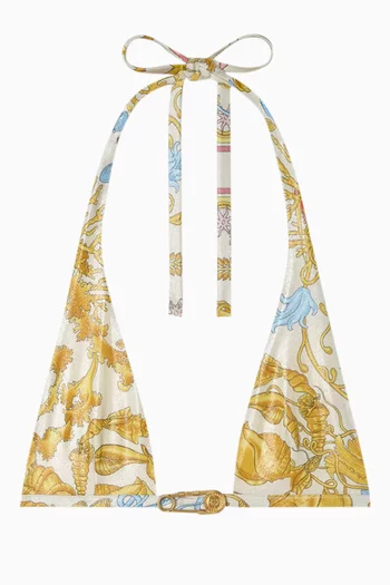 Underwater Barocco-print Bikini Top