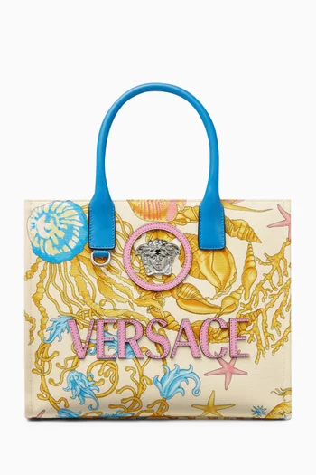 Small Underwater Barocco La Medusa Tote Bag in Canvas