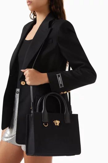 Mini Tote Bag in Canvas & Leather