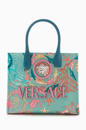 Small Underwater Barocco La Medusa Tote Bag in Canvas