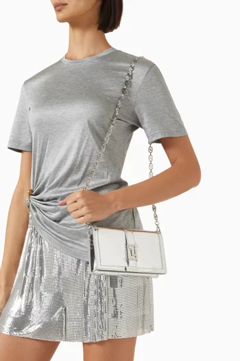 Mini Greca Goddess Bag in Metallic Leather