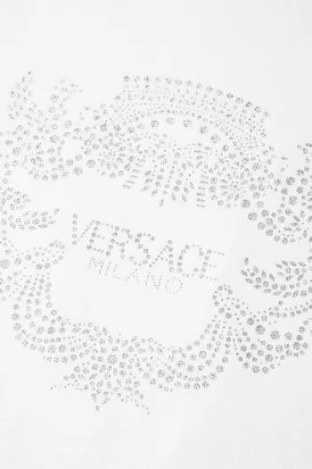 Glitter-embellished Crest Logo T-Shirt
