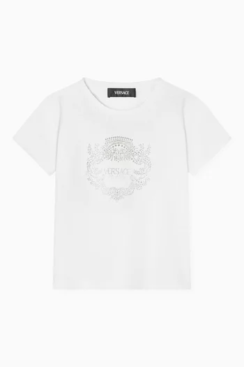 Glitter-embellished Crest Logo T-Shirt