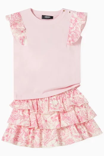 Underwater Barocco Print T-Shirt in Cotton