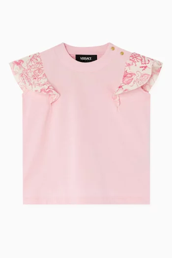 Underwater Barocco Print T-Shirt in Cotton