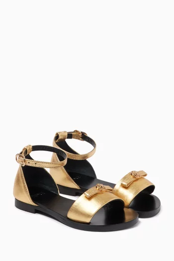 Gianni Ribbon Metallic Sandals