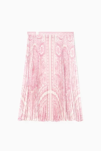 تنورة بطيات ونقشة باروكية فولار