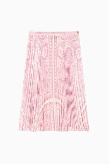 تنورة بطيات ونقشة باروكية فولار