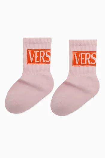 Logo Socks in Cotton-blend