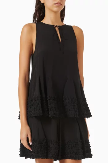 Ruffle Top in Silk