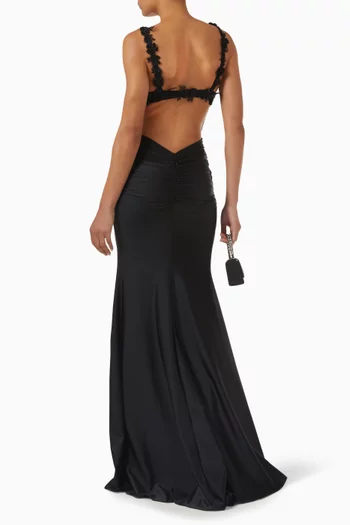 Low Back Gown in Lycra-jersey
