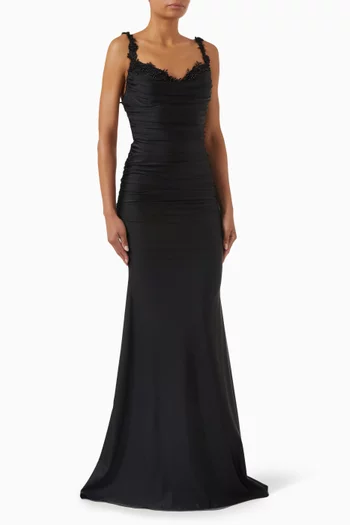 Low Back Gown in Lycra-jersey