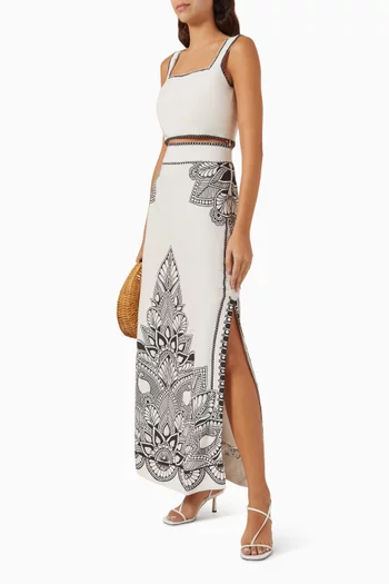 Soleil Cropped Top in Linen-blend