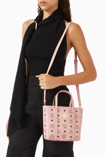 Mini Toni Shopper Tote in Visetos Canvas