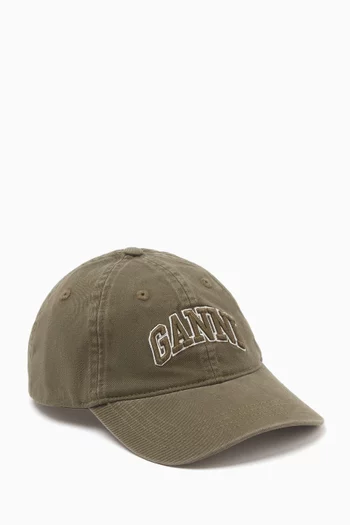 Logo-embroidered Cap in Cotton Canvas