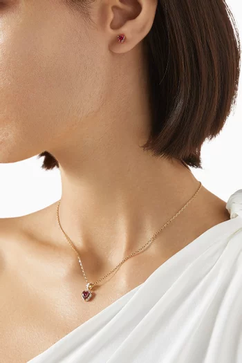Chroma Necklace & Earrings Set in Gold-plated Metal