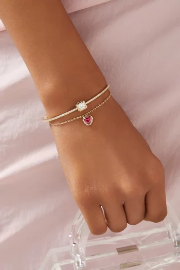 Chroma Heart Bangle in Gold-plated Metal