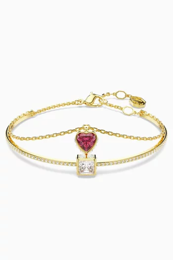 Chroma Heart Bangle in Gold-plated Metal