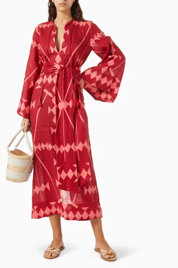 فستان سافانا بنمط تونيك كتان