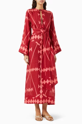 فستان سافانا بنمط تونيك كتان